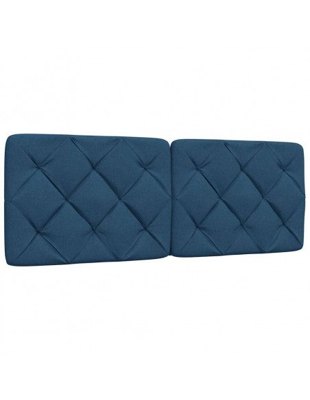 Letto con Materasso Blu 140x200 cm in Tessuto
