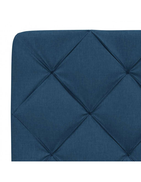 Letto con Materasso Blu 140x200 cm in Tessuto