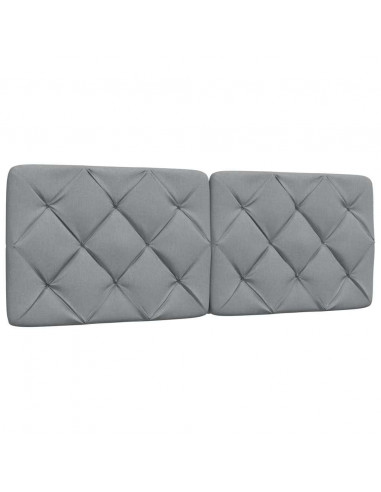 Letto con Materasso Grigio Chiaro 120x200cm Tessuto