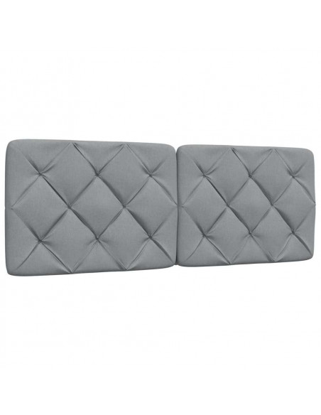 Letto con Materasso Grigio Chiaro 120x200cm Tessuto