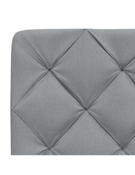 Letto con Materasso Grigio Chiaro 120x200cm Tessuto