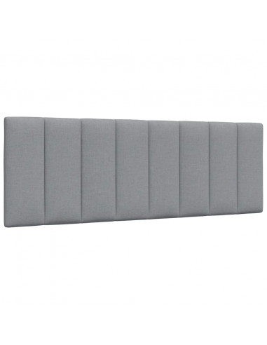 Letto con Materasso Grigio Chiaro 140x200cm Tessuto