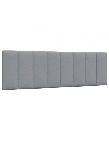 Letto con Materasso Grigio Chiaro160x200 cm Tessuto