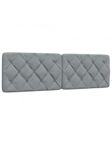 Letto con Materasso Grigio Chiaro160x200 cm Tessuto