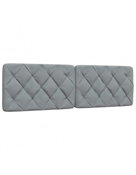 Letto con Materasso Grigio Chiaro160x200 cm Tessuto