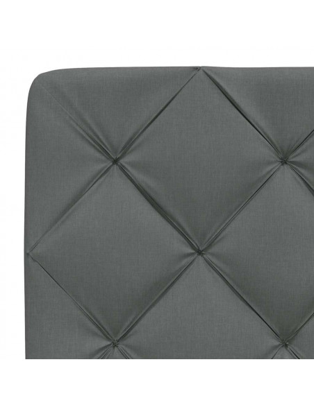 Letto con Materasso Grigio Scuro 120x200 cm Tessuto
