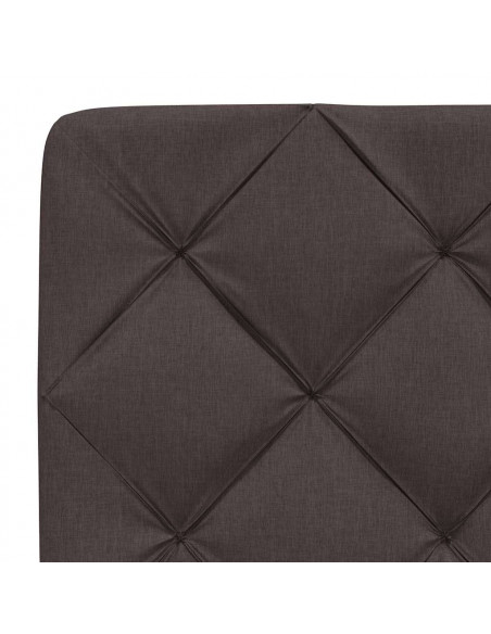 Letto con Materasso Marrone Scuro 120x200cm Tessuto