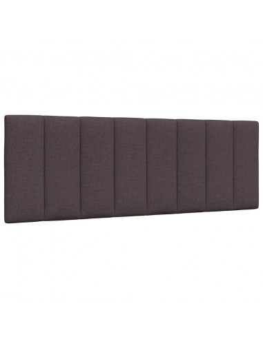 Letto con Materasso Marrone Scuro 140x200cm Tessuto