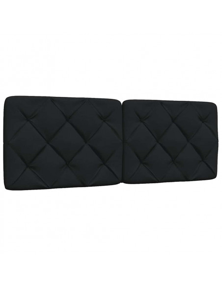 Letto con Materasso Nero 120x200 cm in Tessuto