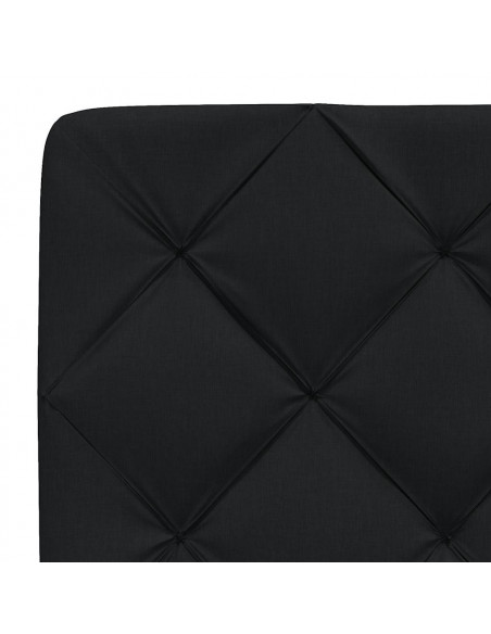 Letto con Materasso Nero 120x200 cm in Tessuto