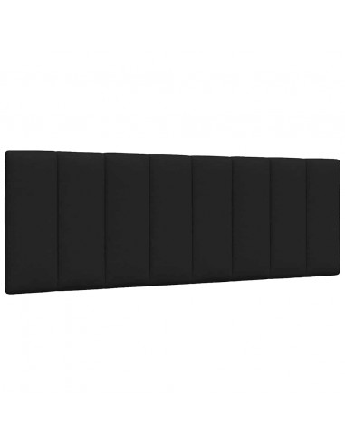 Letto con Materasso Nero 140x200 cm in Tessuto