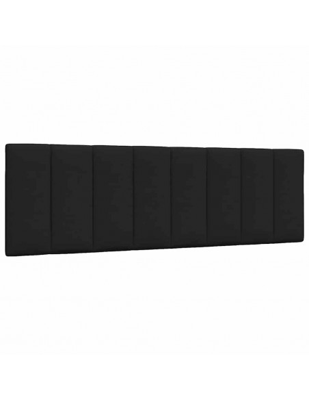 Letto con Materasso Nero 160x200 cm in Tessuto