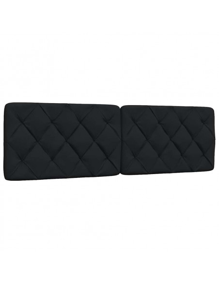 Letto con Materasso Nero 160x200 cm in Tessuto