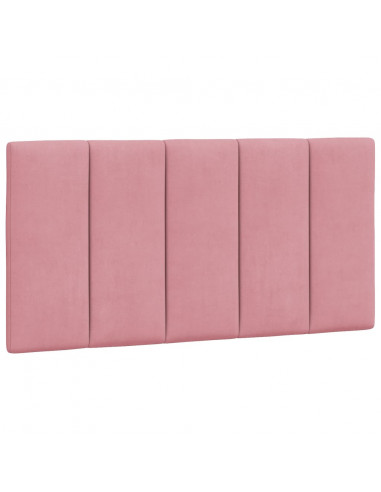 Letto con Materasso Rosa 100x200 cm in Velluto