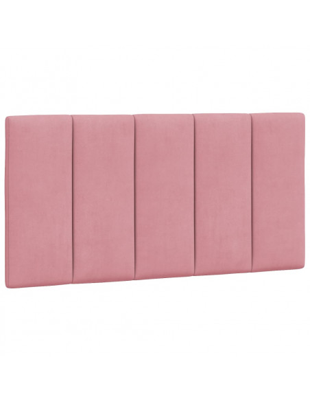 Letto con Materasso Rosa 100x200 cm in Velluto