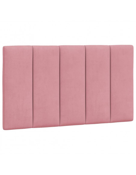 Letto con Materasso Rosa 90x200 cm in Velluto