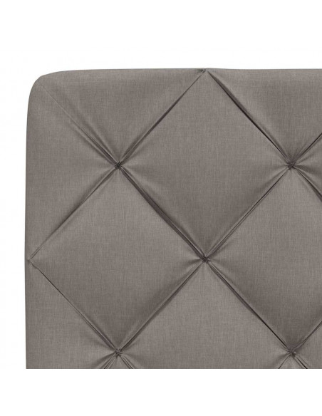 Letto con Materasso Tortora 120x200 cm in Tessuto