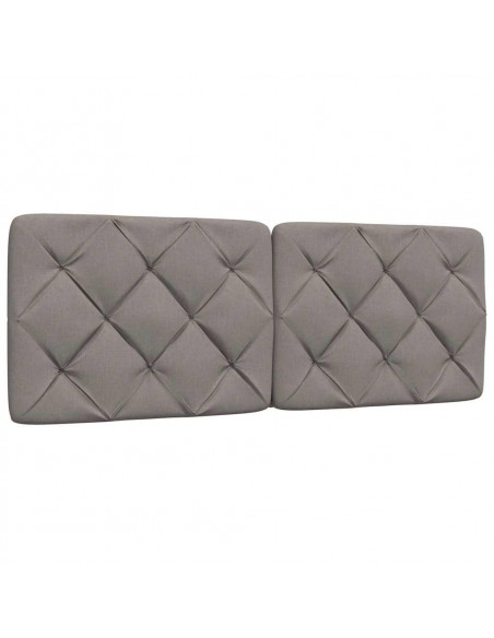 Letto con Materasso Tortora 140x200 cm in Tessuto