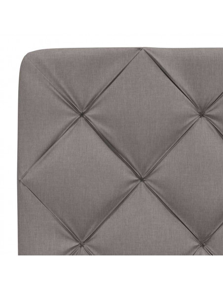 Letto con Materasso Tortora 140x200 cm in Tessuto