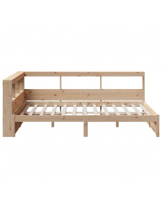 Letto Libreria senza Materasso 120x200cm Legno Massello di Pino 2