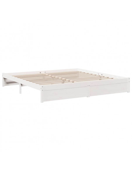 Letto Libreria senza Materasso 160x200 cm in Legno di Pino