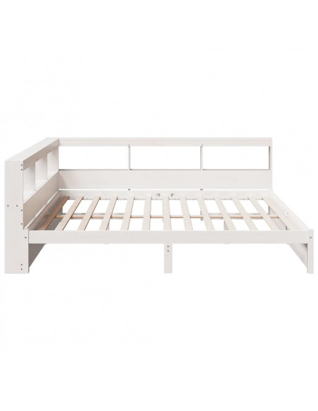 Letto Libreria senza Materasso 160x200 cm in Legno di Pino