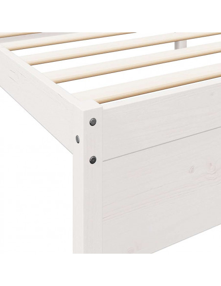 Letto Libreria senza Materasso 160x200 cm in Legno di Pino