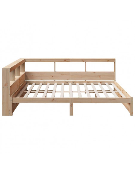 Letto Libreria senza Materasso 180x200 cm in Legno di Pino
