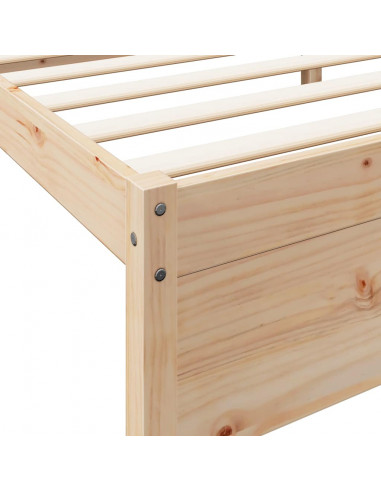 Letto Libreria senza Materasso 90x200 cm Legno Massello Pino