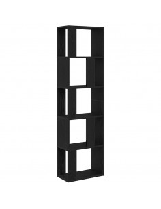 Libreria/Divisorio Rovere Nero 45x24x159 cm Legno Multistrato