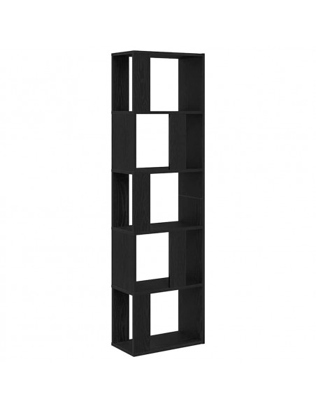 Libreria/Divisorio Rovere Nero 45x24x159 cm Legno Multistrato
