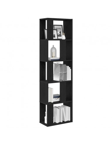 Libreria/Divisorio Rovere Nero 45x24x159 cm Legno Multistrato