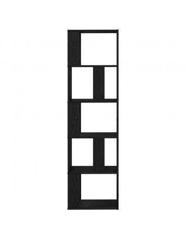 Libreria/Divisorio Rovere Nero 45x24x159 cm Legno Multistrato