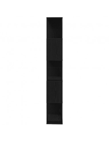 Libreria/Divisorio Rovere Nero 45x24x159 cm Legno Multistrato
