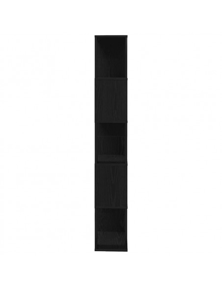 Libreria/Divisorio Rovere Nero 45x24x159 cm Legno Multistrato
