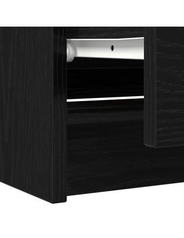 Mobile Porta TV Nero 100x35x54 cm in Legno Multistrato