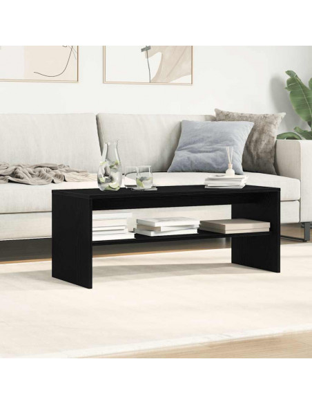 Mobile Porta TV Rovere Nero 100x40x40 cm in Legno Multistrato
