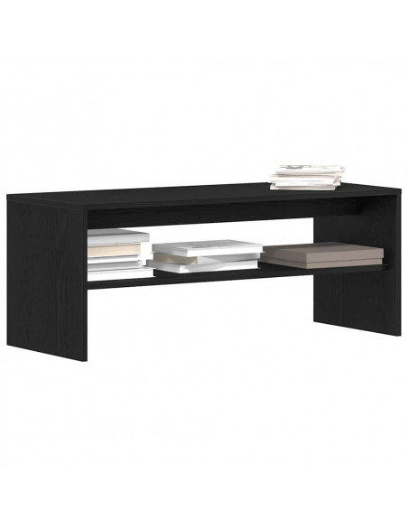 Mobile Porta TV Rovere Nero 100x40x40 cm in Legno Multistrato