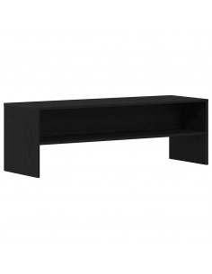 Mobile TV Rovere Nero 120x40x40 cm in Legno Multistrato