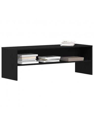 Mobile TV Rovere Nero 120x40x40 cm in Legno Multistrato