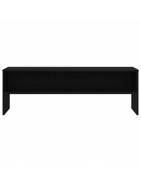 Mobile TV Rovere Nero 120x40x40 cm in Legno Multistrato