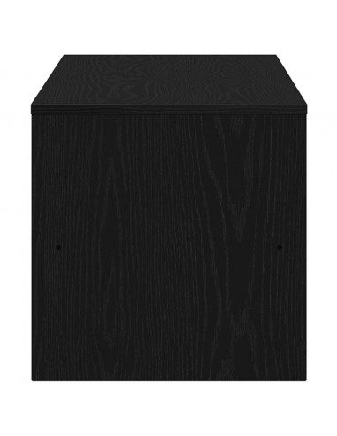 Mobile TV Rovere Nero 120x40x40 cm in Legno Multistrato