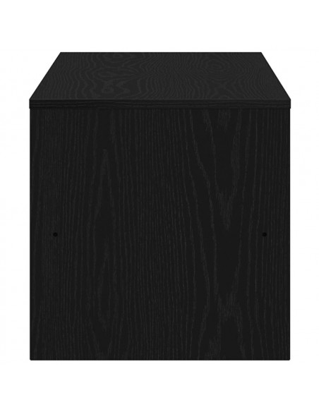 Mobile TV Rovere Nero 120x40x40 cm in Legno Multistrato
