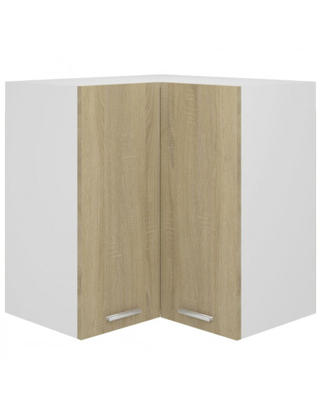 Pensile Angolare Rovere Sonoma 57x57x60 cm in Legno Multistrato