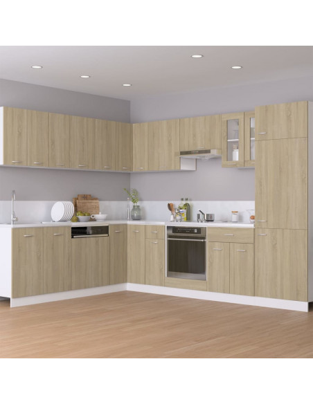 Pensile Angolare Rovere Sonoma 57x57x60 cm in Legno Multistrato