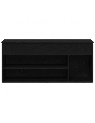 Scarpiera Rovere Nero 102x30,5x45 cm in Legno Multistrato