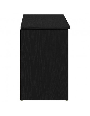 Scarpiera Rovere Nero 102x30,5x45 cm in Legno Multistrato