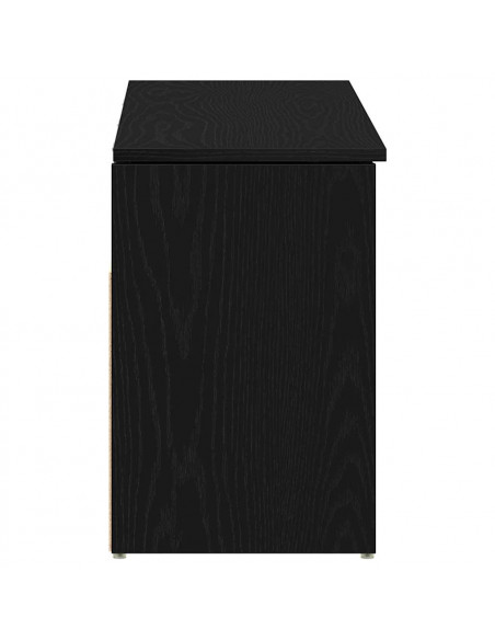 Scarpiera Rovere Nero 102x30,5x45 cm in Legno Multistrato