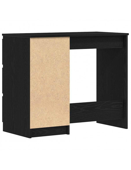 Scrivania Rovere Nera 90x45x76 cm in Legno Multistrato