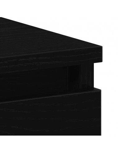 Scrivania Rovere Nera 90x45x76 cm in Legno Multistrato